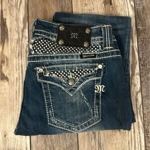 Miss Me Jeans Womens Easy Boot Cut Distressed Jeans